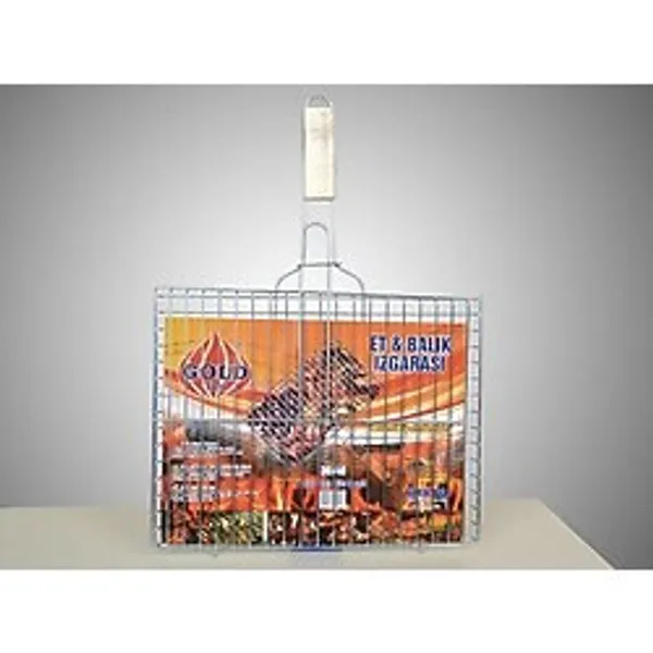 Gold Yak Mangal Izgarası Mangal Teli 30X40 Lüks Ağaç Saplı
