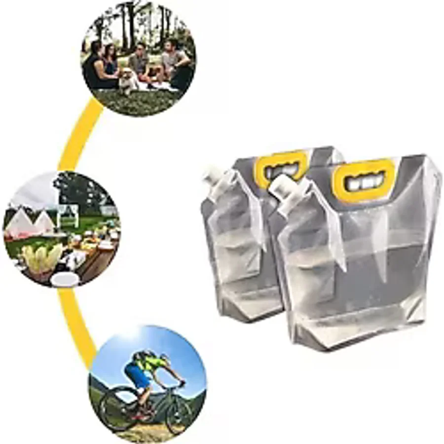 Goldbazaar Dayanıklı Plastik İçecek Çantası 1 Litre Çok Renkli