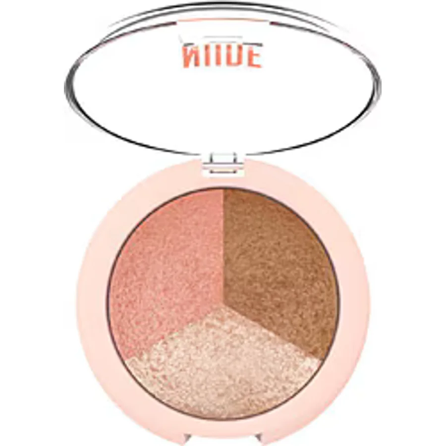 Golden Rose Nude Look Baked Trio Face Powder Aydınlatıcı, Allık ve Bronzer Paleti