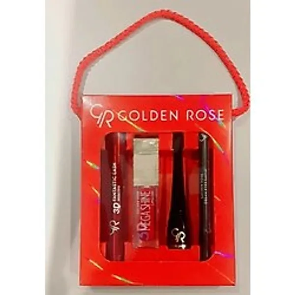 Golden Rose Sevgililer Günü Özel Karma Kofre Set 1(Maskara-Lipgloss-Dipliner-Eyeliner)