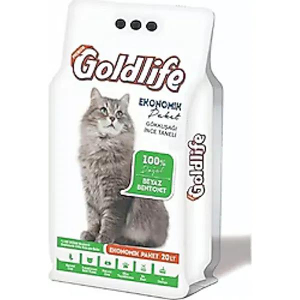 Goldlife Gökkuşağı 20 lt Bentonit Kedi Kumu