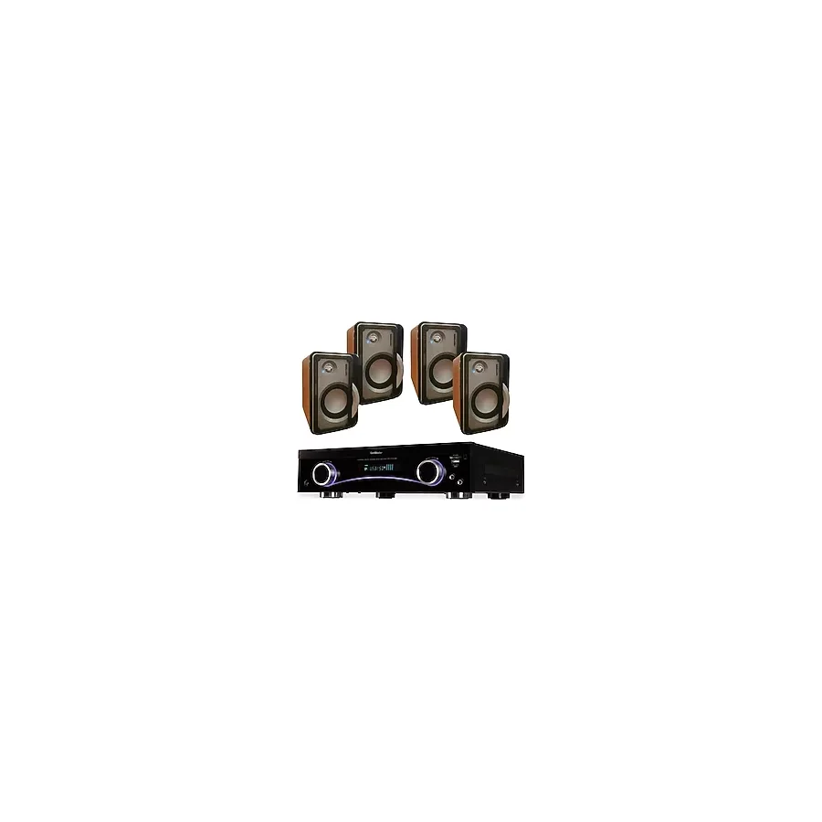 GOLDMASTER 4 Adet Hoparlör Anfi AV-313 Set Ev Sinema Sistemi