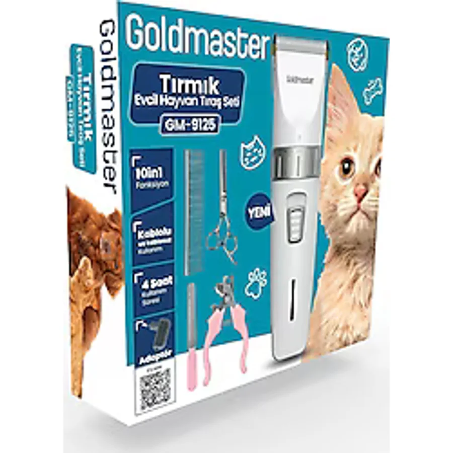 Goldmaster Tırmık 10in1 GM-9125 Evcil Hayvan Tıraş Makinesi