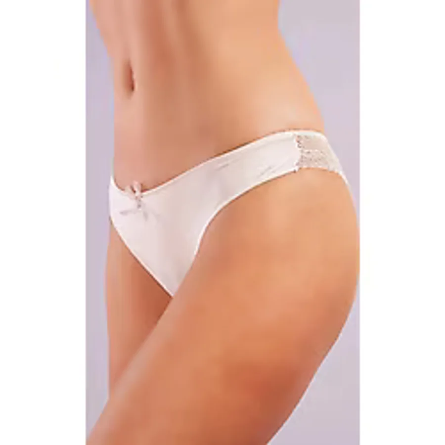 Golshan 141-011 Gala Kadın Saten Dantel Detaylı Fantezi Mini Slip & Külot