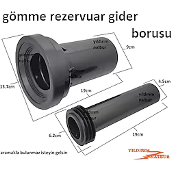 Gömme Rezervuar Pis Su Gider Seti Gider Borusu Klozet Set
