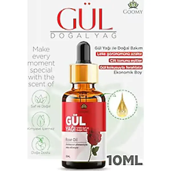 Gommy Gül Yağı%100 Doğal Bitkisel Uçucu Yağ Rose Oil 10ml