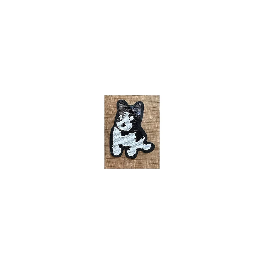 Gönülden Tasarım 11x8 Cm Pul Payetli Köpek Ütü Ile Yapışan Aplike Arma Yama