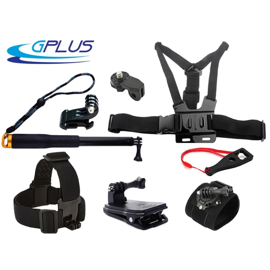 Gopro Eken Sjcam Kafa Bandı Göğüs Kemeri 11 Parça Set Gplus St011
