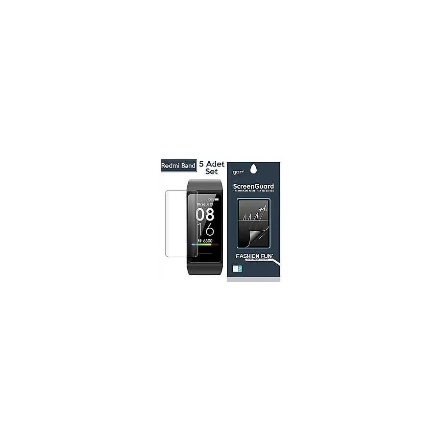 GOR Xiaomi Mi Band 5-4 Akıllı Bileklik Ekran Koruyucu 5 ADET SET-(5775) - SOL8368-6440