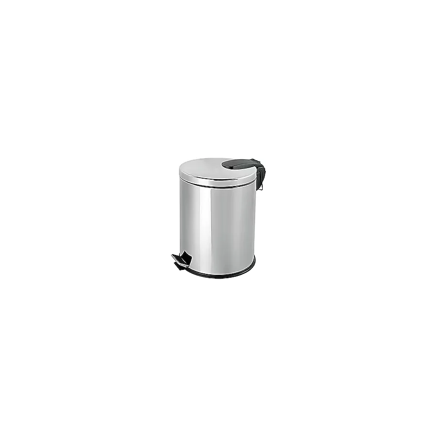GörSeç 16 Litre Paslanmaz Çelik Pedallı Çöp Kovası Lüks Mutfak, Ofis ve Bahçe Tipi Metal Kova 44 x 24 cm