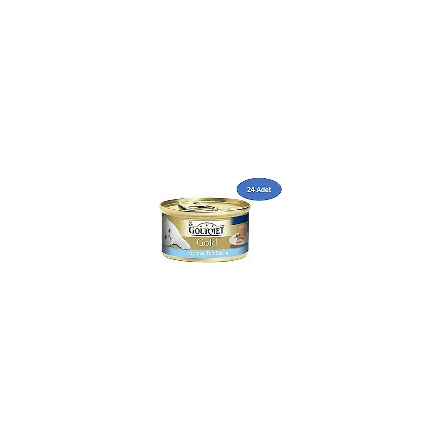 Gourmet Kıyılmış Ton Balıklı 85 gr 24'lü Yetişkin Konserve Kedi Maması