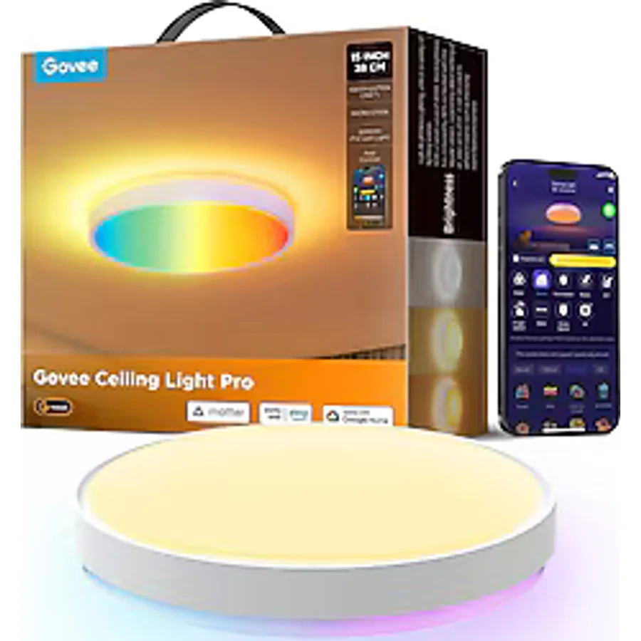 Govee RGBICWW Pro 15 inç Yuvarlak Akıllı Tavan Armatürü