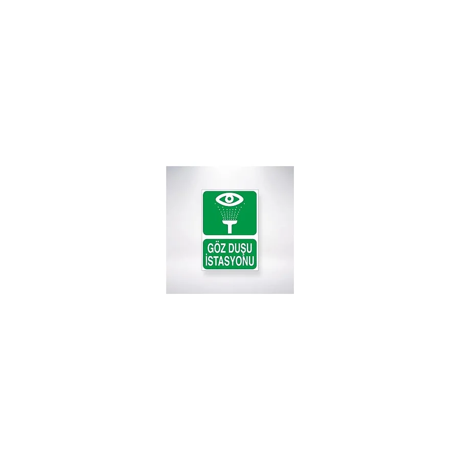 Göz Duşu İstasyonu Sticker 20X28 Cm