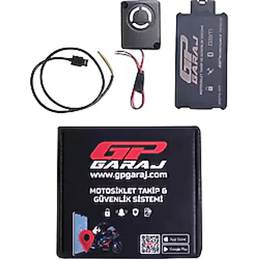 Gp Kompozit Gp Garaj TKP001 Motosiklet Takip ve Güvenlik Sistemi + Siren Alarm Modülü + 2 Yıllık Lisans - Standart