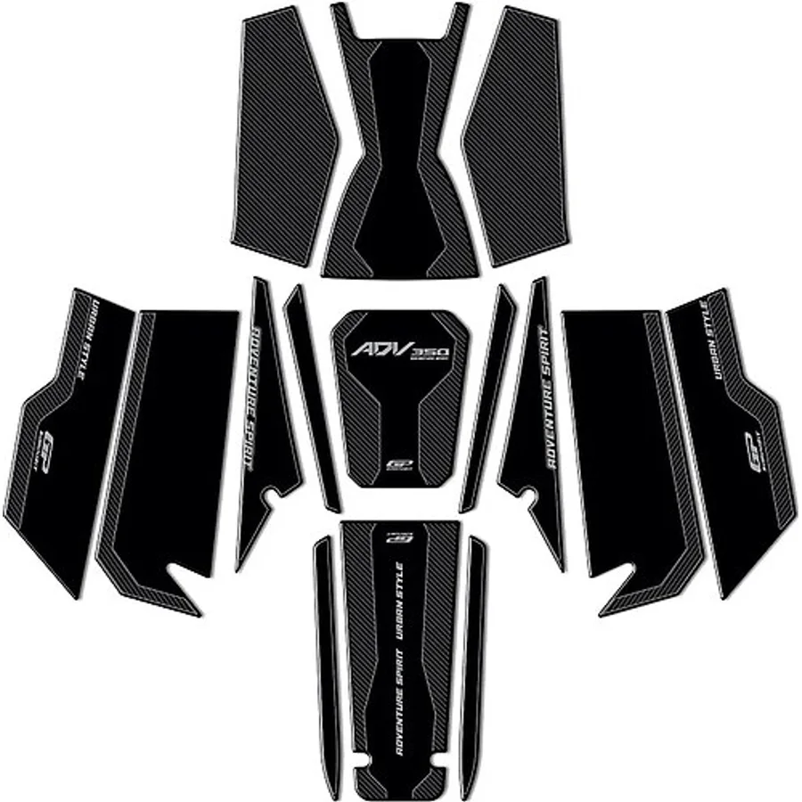 GP KOMPOZİT Gp Kompozit Honda Adv 350 2023-2025 Uyumlu Full Pad Seti Karbon