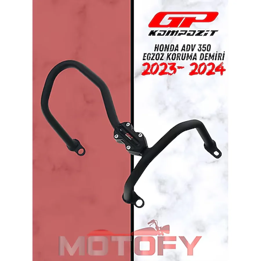 GP Kompozit Honda ADV 350 2023-2024 Uyumlu Egzoz Koruma Demiri Siyah