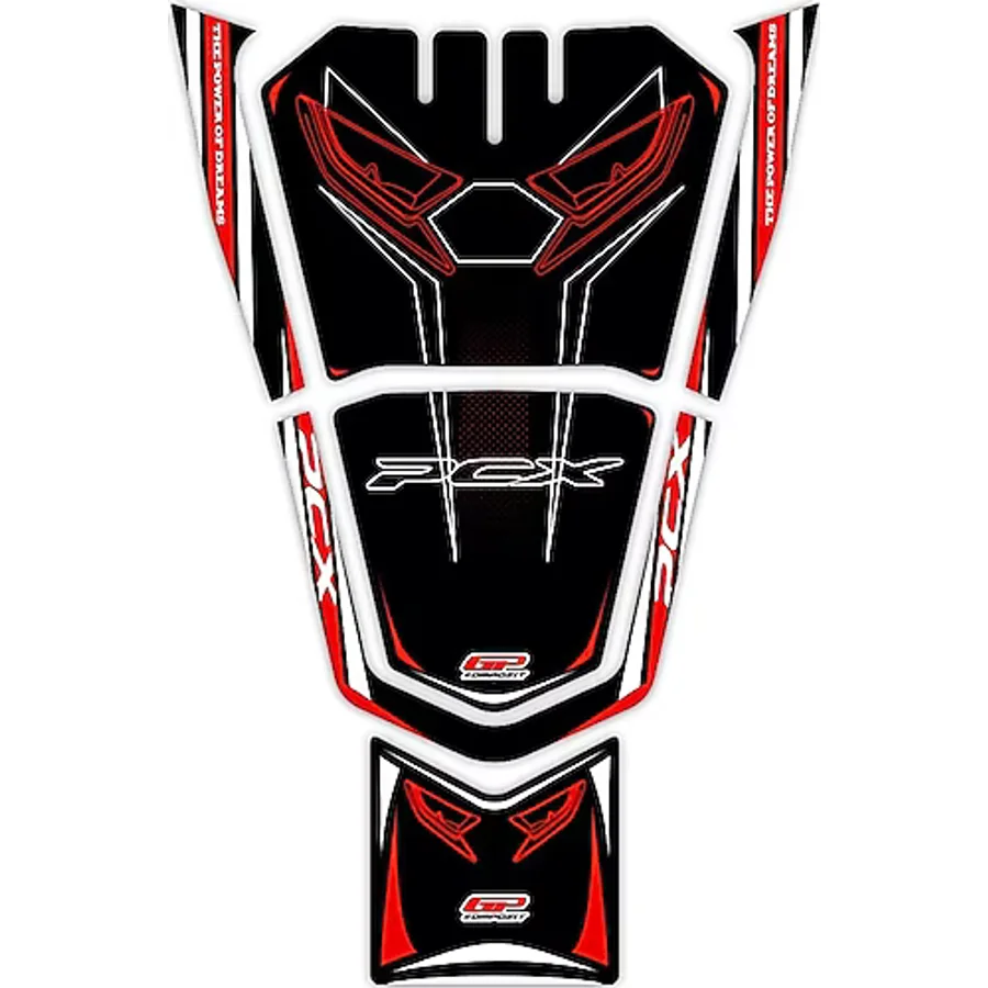 GP Kompozit Honda PCX 125 2021-2024 Uyumlu Tank Pad Kırmızı