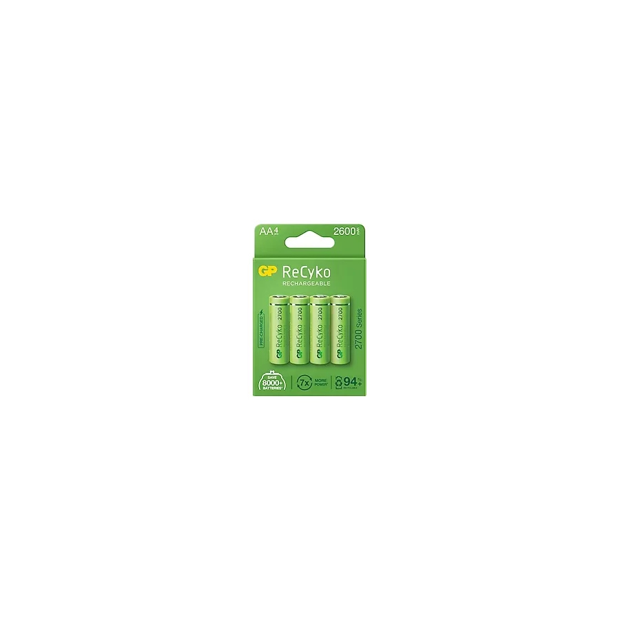 GP Recyko 2700 Serisi 2600 mAh 4'lü Şarjlı AA Kalem Pil