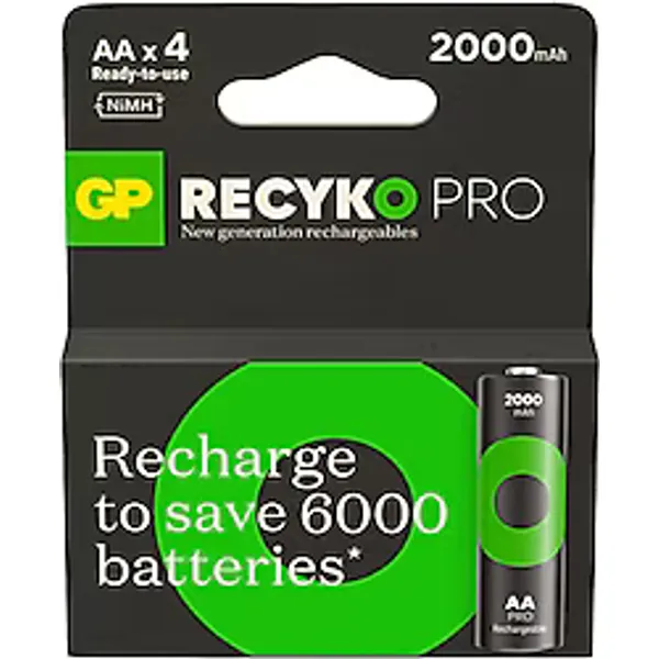 GP Recyko Pro 2000 mAh 4'lü Şarjlı AA Kalem Pil