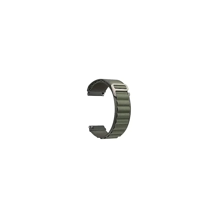 GPACK Samsung Galaxy Watch 7 44mm ile uyumlu Kordon Kayış Alpine Nylon Kumaş 20/ALP, Yeşil