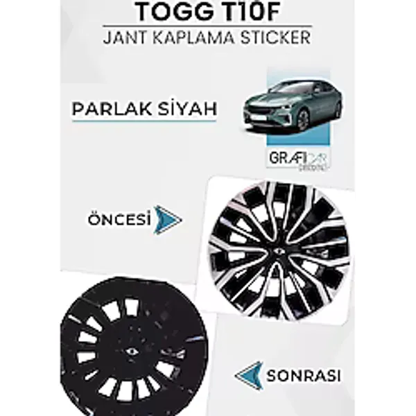GRAFİCAR TOGG T10F SEDAN Jant Kaplama Sticker Set