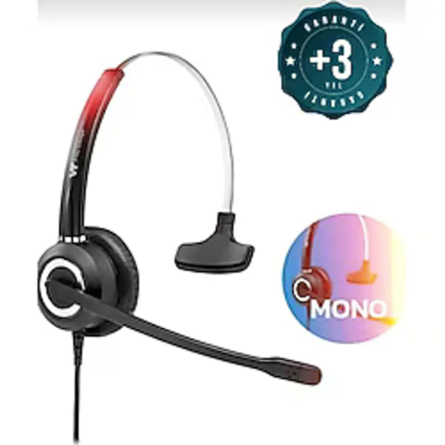 Grandstream Kablolu Kulak Üstü Kulaklık USB Çağrı Merkezi Kulaklığı Ofis Kulaklığı Toplantı Kulaklığı Gürültü Önleyici Mikrofonlu Kulaklık