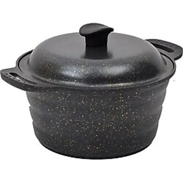Granit Döküm Kamp Tenceresi 24 cm Ng 179 - 318-Kahve