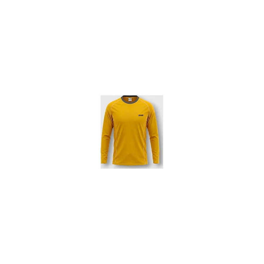 Gravo Aero Unisex Tırmanış ve Dağcılık Uzun Kollu Tişört - Outdoor, Trekking, Spor, Hızlı Kuruyan - Sarı