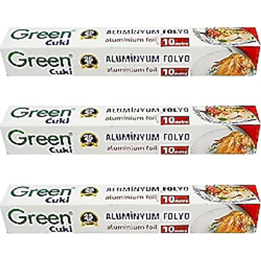 Green Cuki Alüminyum Folyo - 30 Cm. x 10 Metre - 3 Paket