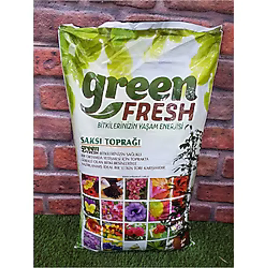 green fresh Torf Toprak 20 Lt Çiçek Toprağı Saksı Toprağı Perlitli Torf Doğal Torf