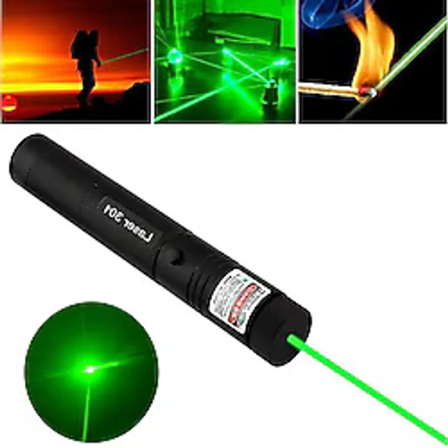 GREEN LASER POİNTER ŞARJLI GÜÇLÜ YEŞİL LAZER METAL KASA