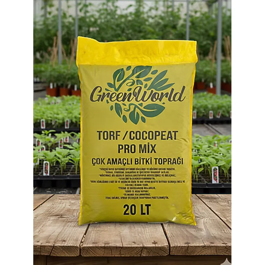 Green World 20 Litre Ithal Çok Amaçlı Bitki Toprağı Torf Cocopeat Ponza Taşı - Kokopit Özel Karışım Saksı Harcı 20 litre