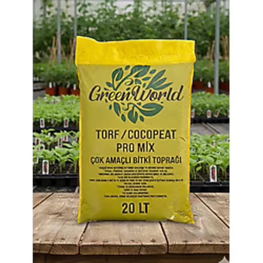 Green World 20 Litre Ithal Çok Amaçlı Bitki Toprağı Torf Cocopeat Ponza Taşı - Kokopit Özel Karışım Saksı Harcı 20 litre