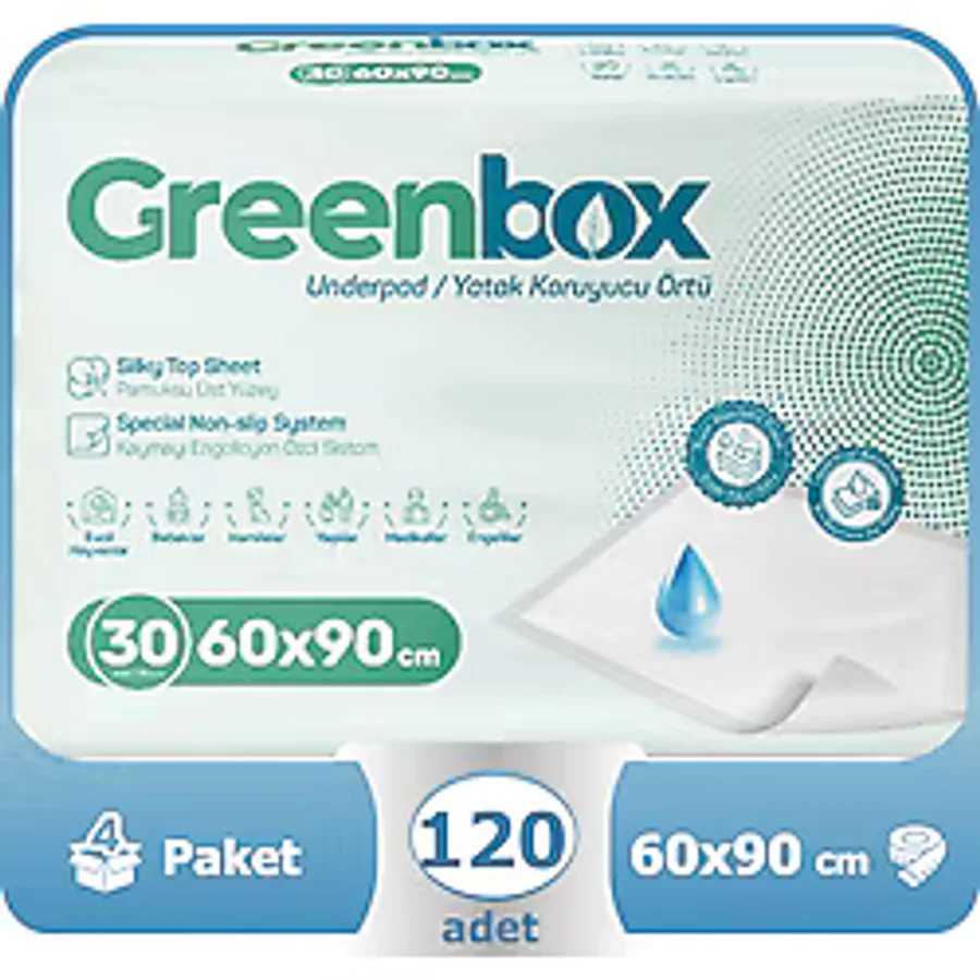 Greenbox 60x90 cm 30'lu 4 Adet Yatak Koruyucu Örtü