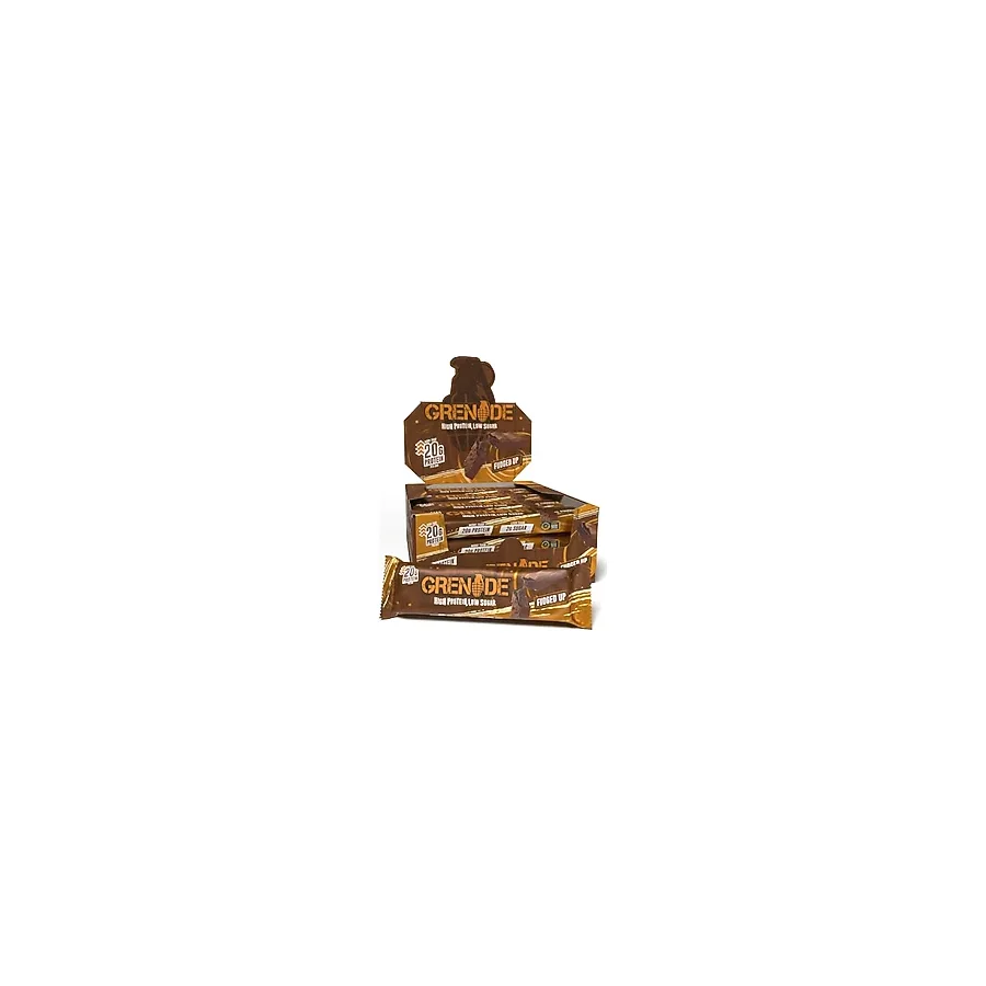 GRENADE Protein Bar 60 g x 12 Adet - Yüksek Protein, Düşük Şekerli Sporcu Barı, Diyet Dostu Atıştırmalık (Fudged Up)