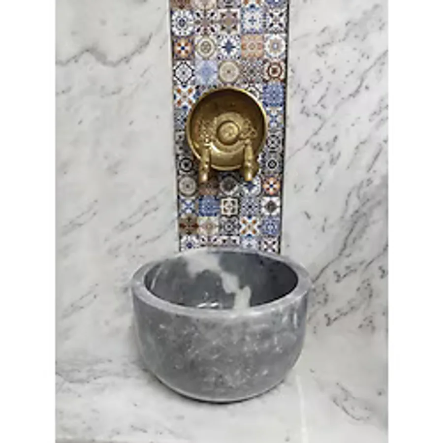 Gri Çanak Mermer Kurna