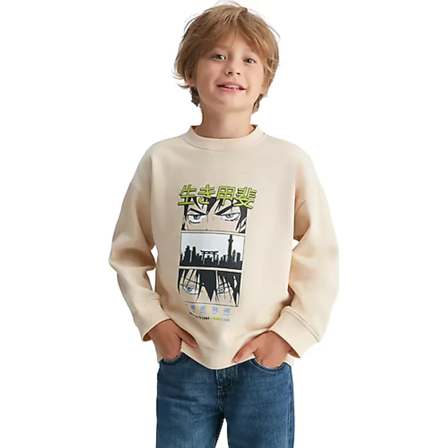 Grimelange Remco Krem Çocuk Sweatshirt