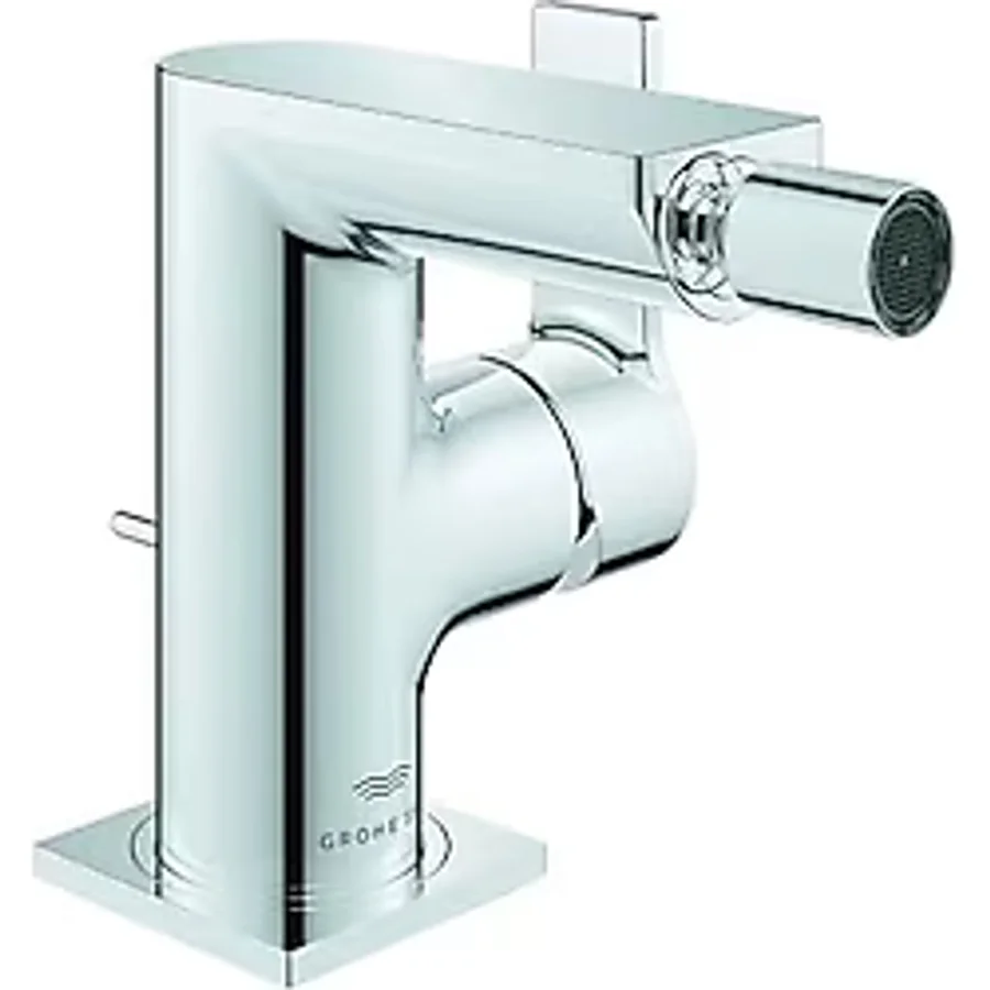 Grohe Allure 24160_1 Tek Kollu Bide Bataryası, Çekme Çubuğu Gider Seti, Krom