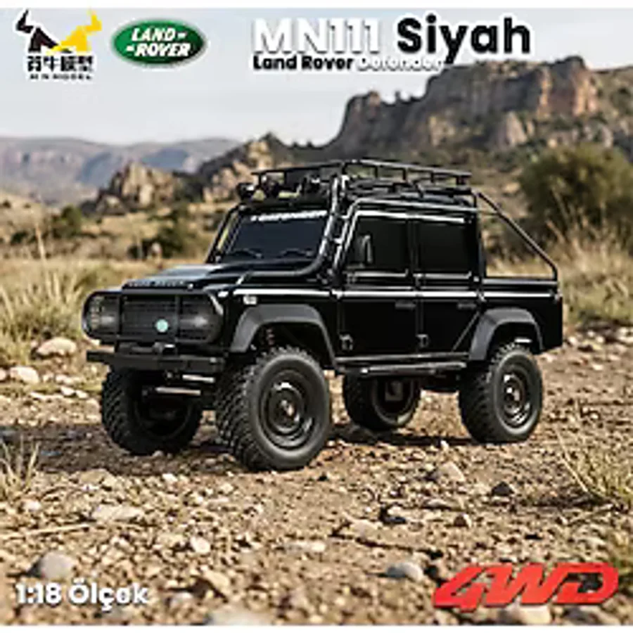 Groove MN Model MN111 1/18 Land Rover Defender 110 4WD RC Model Rock Crawler Offroad Uzaktan Kumandalı Araba Truck RTR Lisanslı