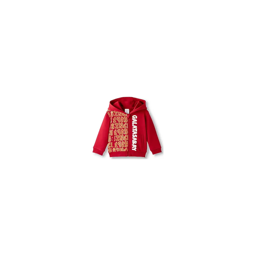 GS Store B252033 Galatsaray Kapüşunlu Fermuarlı Bebek Sweatshirt