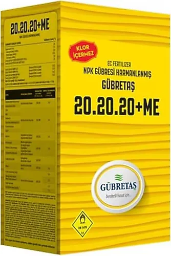 Gübretaş 20 20 20+Me 1 kg Toz Npk Gübre