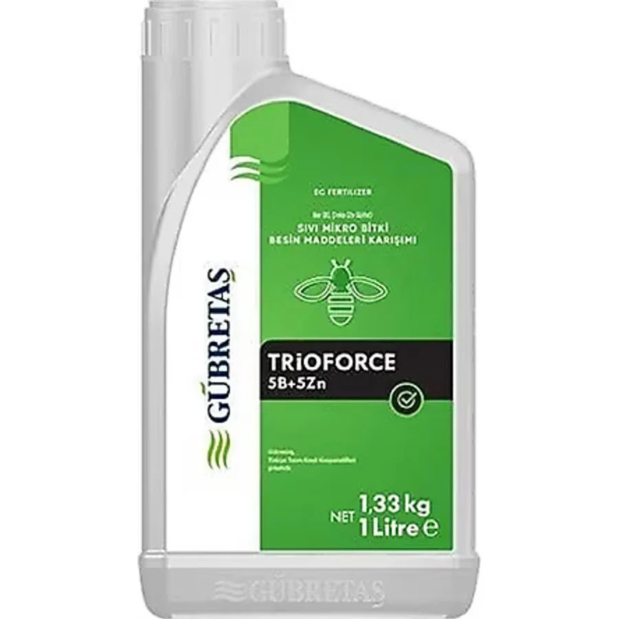 Gübretaş Trioforce 5 Bor, 5 Çinko Sıvı Yaprak Gübresi - 1 Lt