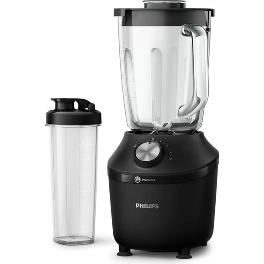 Güçlü 600W Blender ile Smoothie Hazırlayın, 2l Hacim, 2 Hız, Darbe ve Buz Kırıcı - Ahşap - Beyaz