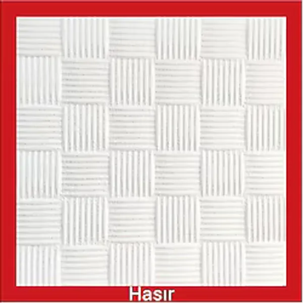 Güçpor Hasır Model Tavan/Duvar Kaplama 10 Adet 50cm X 50cm Strafor Köpük Özellikli
