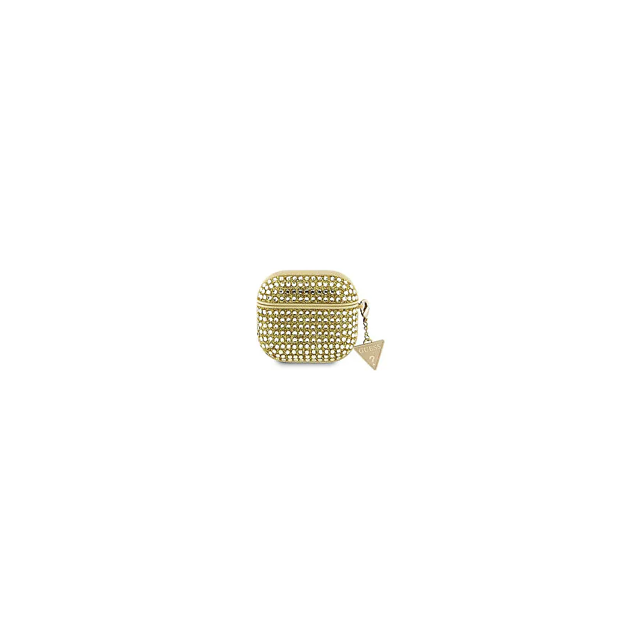 Guess Apple Airpods 4. Nesil Kılıf Taş Kaplamalı Üçgen Logo Süslü
