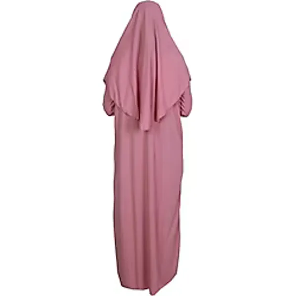 GÜL KURUSU FERMUARLI NAMAZ ELBİSESİ