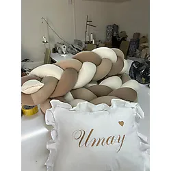GULDESIGN Örgü Korumalık 240 Cm 3'lü Örgü 50 x 90 Sepet Beşik Koruyucu