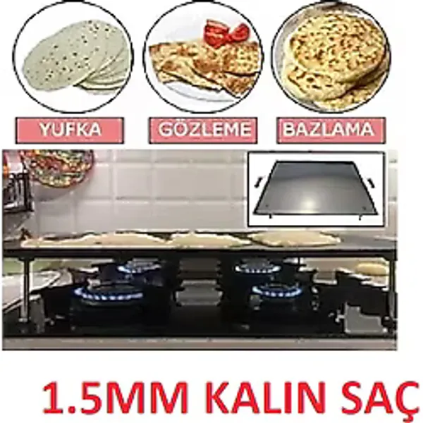 Gülsan Ocak Üstü Ekmek Yufka Gözleme Saçı 50 x 50 cm