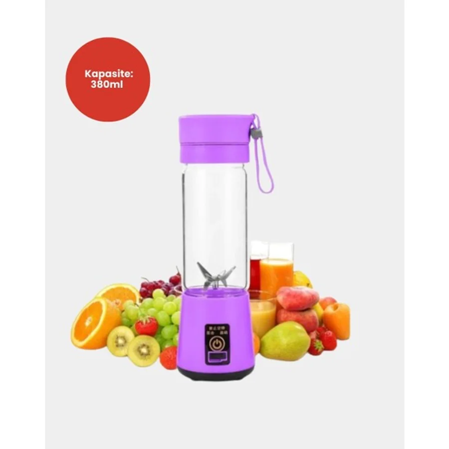 Gültekin USB Şarjlı Portatif Blender 380ML Çelik 304 Bıçaklı Mobil Smoothie Maker - Standart