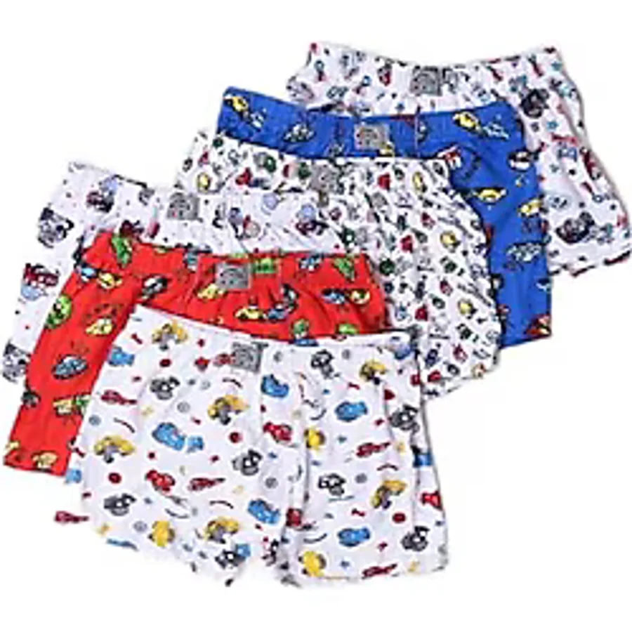 Gümüş 6'lı Erkek Çocuk Karışık Desenli Boxer Set 7-8 Yaş